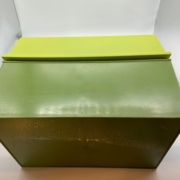 Vintage 1970s Betty Crocker Recipe Plastic Card Library Avacado Green - Picture 10 of 16